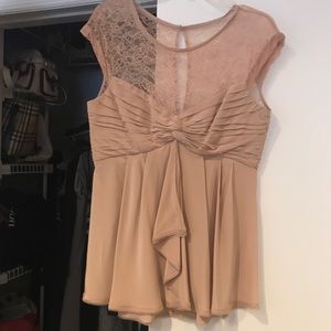 BCBGMaxAzria silk and lace blouse.